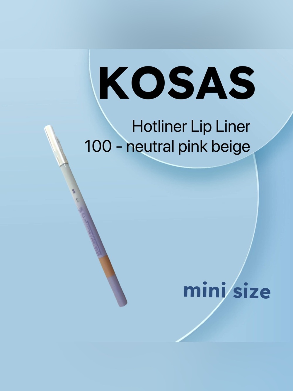 🇺🇸🆕NWOB KOSAS |FULL| Chic classic neutral pink beige Hotliner Lip Liner (100 )